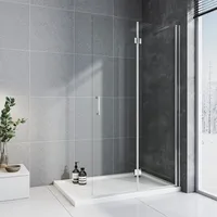 Wdwritti Walk In Dusche 90x195cm Walk In Duschwand Falttür Dusche Duschtrennwand, 6mm Nano Esg-sicherheitsglas