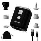 Huilynsen tragbare Mini-Luftpumpe elektrisch für Camping mit Licht - Ruhige Inflation/Deflation für Luftmatratze, Schwimmring, Pool & Vakuum-Speichertaschen mit 5 Düsen, 1600mAh Batterie