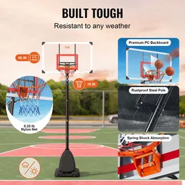 Vevor Basketballkorb Schwarz 232–305 cm