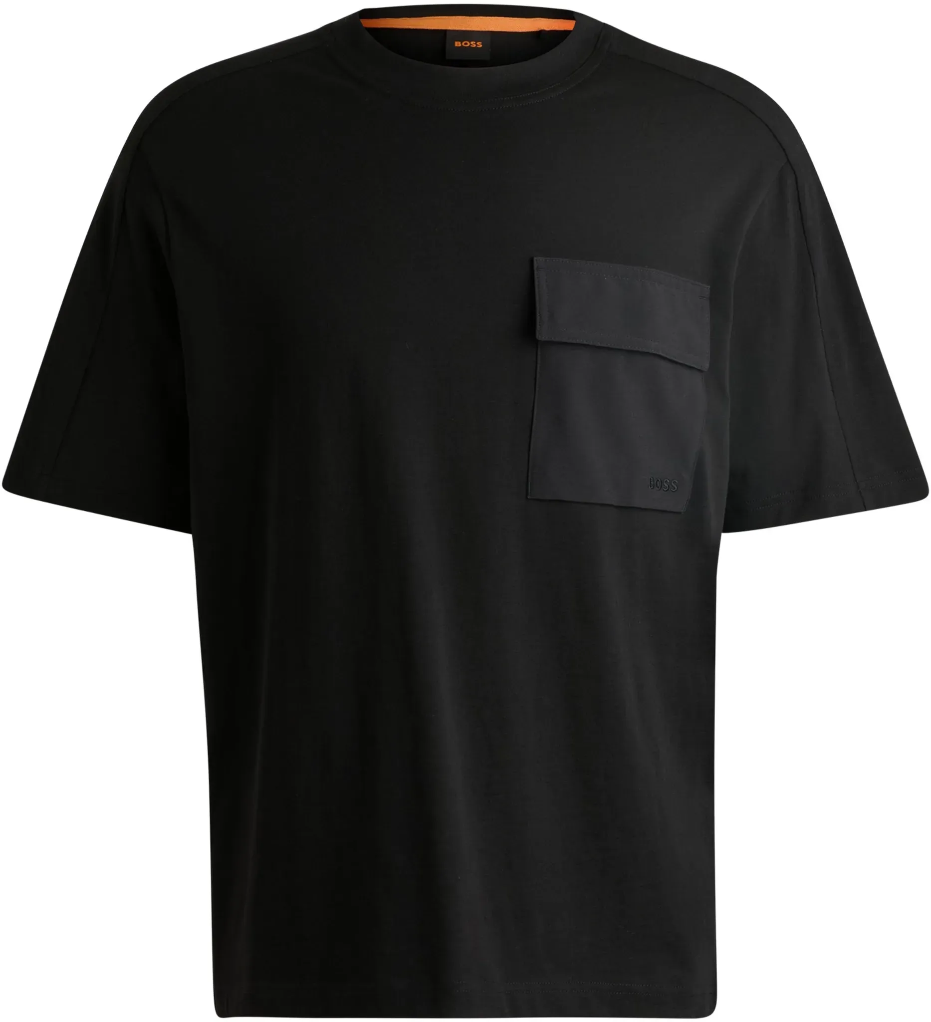 T-Shirt BOSS ORANGE "Te_PocketCargo" Gr. XL, schwarz (schwarz001) Herren Shirts mit Cargotasche