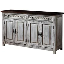 MASSIVMOEBEL24.DE Sideboard 150 x 90 x 45 cm Weiß