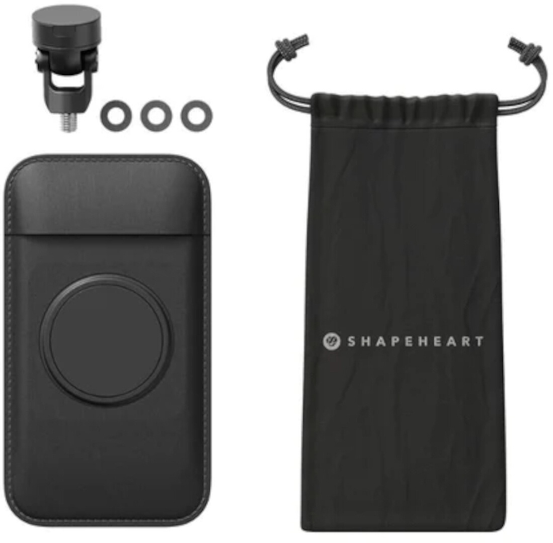 Shapeheart Motorrad Spiegel-Lochstopfen Smartphone Halterung, schwarz, Größe XL