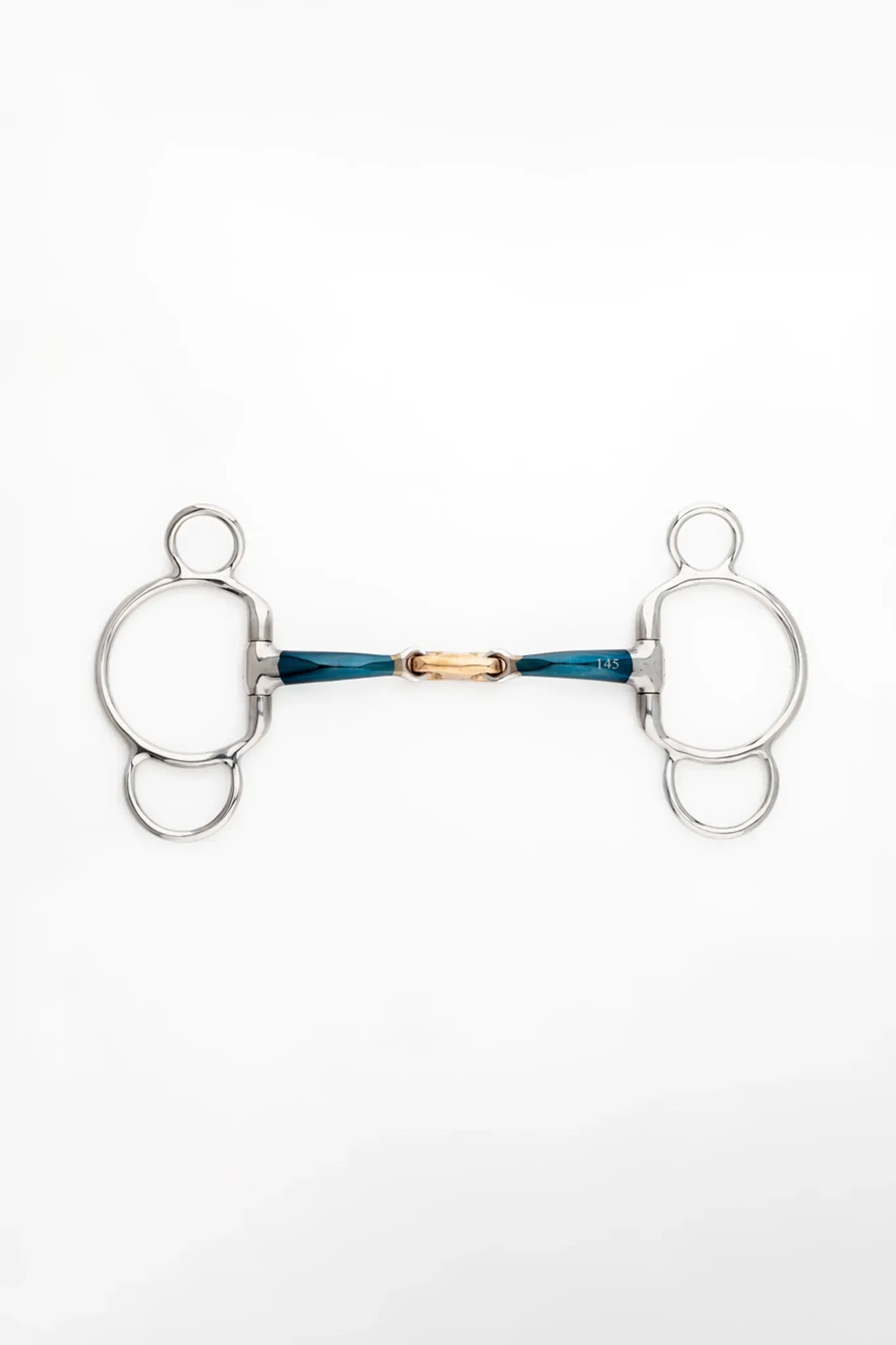 Kavalkade ergonomisches 3-Ring-Gebiss, doppelt gebrochen, 14 mm