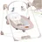 Kidiz KIDIZ® Babywippe Babyschaukel mit 5 Geschwindigkeitseinstellungen zusammenklappbarer Baby Wippe Schaukel Babyhochstuhl mit Spielbogen Spielzeugen 5 beruhigende Naturgeräusche neugeborene