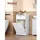 VASAGLE Badezimmerschrank mit Wäschekorb 40 x 40 x 80,2 cm weiß