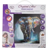 Craft Buddy Ltd. Majestic Elephant Crystal Art Leinwandbild 30 x 30 cm