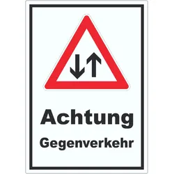 Aufkleber Achtung Gegenverkehr A0 (841x1189mm)