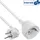 InLine Strom-Verlängerung Schutzkontakt Stecker gewinkelt / Buchse, weiß, 1,5m