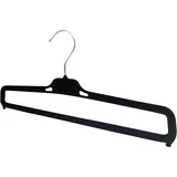 Kiroplast 20 Stück Hosenbügel mit schwarzem Samt beflockt, Hosenbügel rutschfest, 38 cm