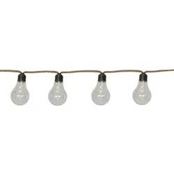 LED Lichterkette Jutta 10 Glühbirnen mit je 3 LED L: 225cm Batterie Indoor