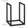 Relaxdays Kaminholzregal Metall 30 x 30 x 40 cm schwarz