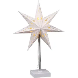 Spetebo LED Weihnachtsstern Tischlampe Weiß