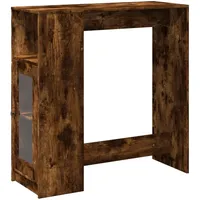 VidaXL Bartisch mit Regal Räuchereiche 101x40x103,5 cm Holzwerkstoff