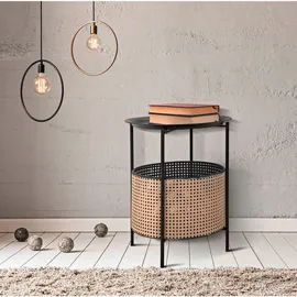Mauro Ferretti Couchtisch, Schwarz/ Gold, Metall, 40x50x40 cm Wohnzimmer, Wohnzimmertische, Couchtische
