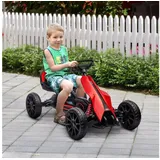 Homcom Gokart Kinderfahrzeug mit verstellbarem Sitz, Handbremse