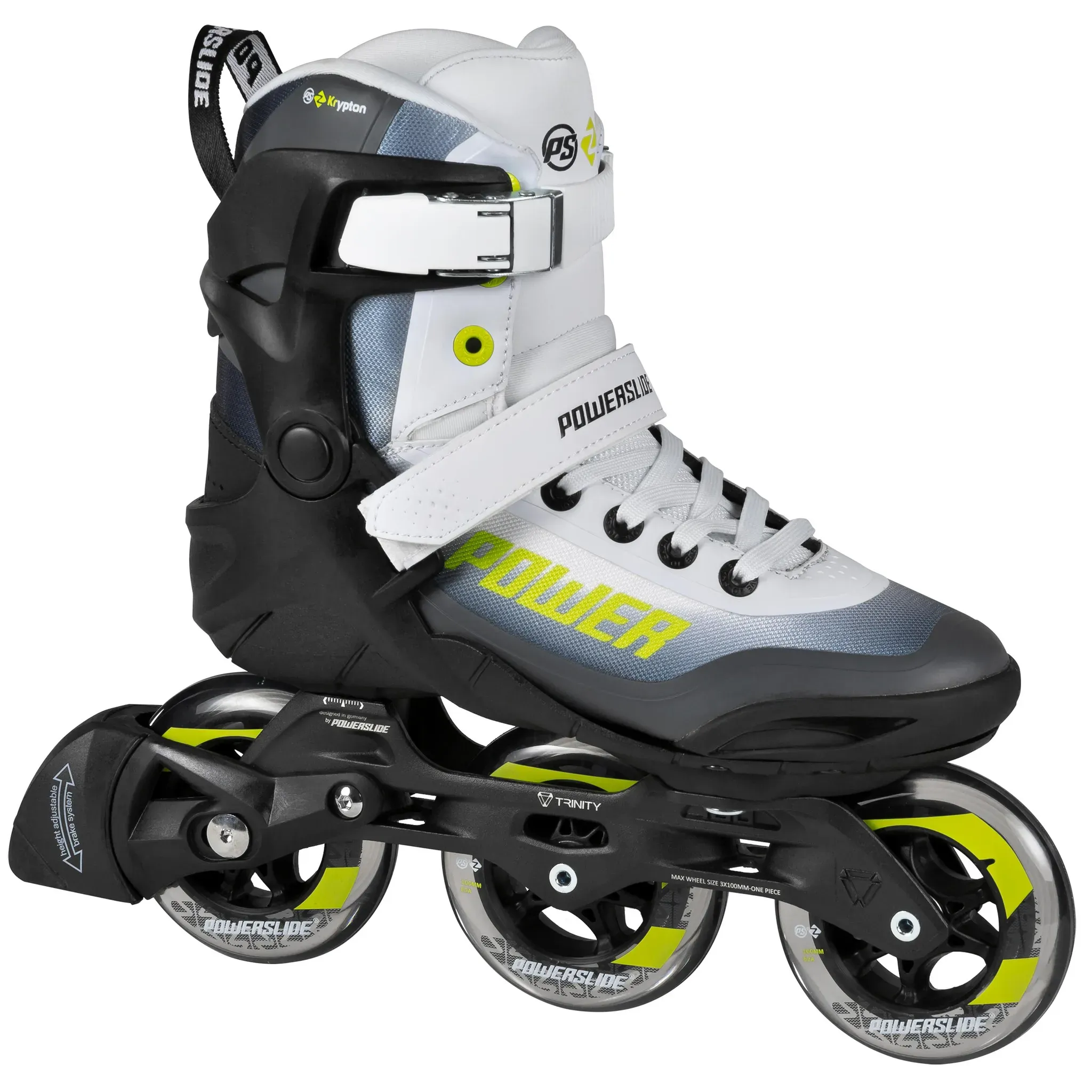 POWERSLIDE Phuzion Krypton Voltage 100 Inline-Skates Damen in black-lime, Größe 37 - schwarz