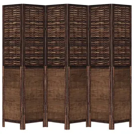 vidaXL 6-tlg. Raumteiler Dunkelbraun Massivholz Paulownia - Vidaxl