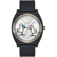 Nixon Herren Analog Quarz Uhr mit Silikon Armband A1366-000-00