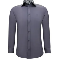Gentile Bellini  Hemdbluse Ordentliche Business Uni –  in Grau, EU M