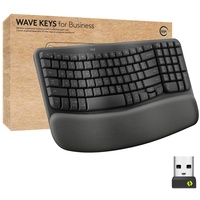 Logitech Wave Keys for Business, Grafit, Logi Bolt, USB/Bluetooth,