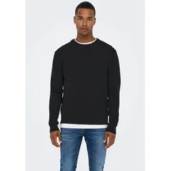 Strickpullover, im Strukturmuster, Gr. S (46/48), Black, , 93388827-S