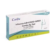 CorDx 4 in 1 Kombi-Test RSV Viren + Corona Covid-19 Influenza A B St