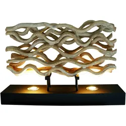 Licht-Erlebnisse LED Tischlampe Treibholz modernes Design dekorativ