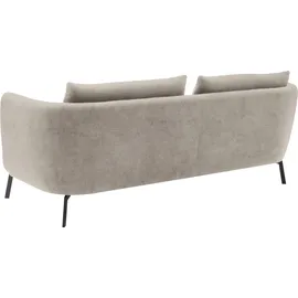 Schöner Wohnen 3-Sitzer "Pearl - 5 Jahre Hersteller-Garantie, auch in Bouclé", beige (sand), B:210cm H:71cm T:91cm, 100% Polyester, SCHÖNER WOHNEN-KOLLEKTION, Sofas, Maße (B/H/T): 210/71/91 cm, Füße Metall