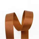 HWJFDC Gurtband 5 Meter 20/25/32/38/50mm 1mm Dickes Festes Farbe Nylon Band for Sicherheitsgurt Rucksack Gurtband DIY Taschengurt Nähzubehör(Brown,25mm)