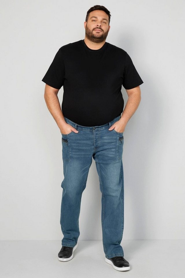Men Plus 5-Pocket-Jeans Jeans Spezialschnitt blau|grün 38