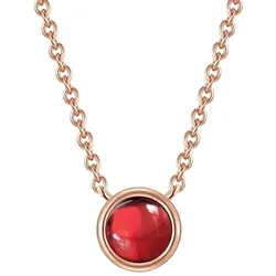 Glanzstücke München Halskette Sterling Silber Granat in Roségold Ketten   Damen 