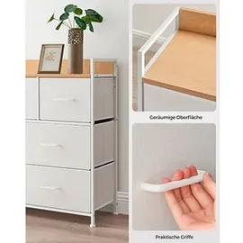 Songmics Kommode 98 x 85 x 28,5 cm Weiß