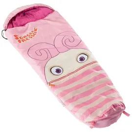 Skandika Kinderschlafsack Sorgenfresser Polli | Schlafsäcke für Kinder bis 140 cm, mit Mikrofaserfüllung, Mumienschlafsack mit Kapuze und Tasche | Camping, - Outdoor - Mumie - Packtasche rosa No Size
