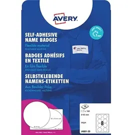 Avery Zweckform Namensetiketten J4881-20 Weiß 65,0 x 65,0 mm 20 Blatt