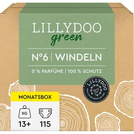 Lillydoo green Windeln green Gr. 6 (13-18 kg), Monatsbox
