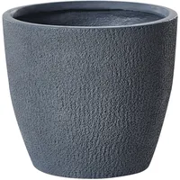 Beliani Blumentopf hellgrau rund 36 x 36 x 32