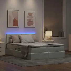 vidaXL Bett 140 x 190 cm Hellgrau