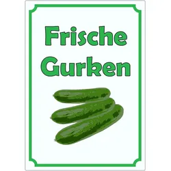 Frische Gurken Aufkleber Hochkant A8 (52x74mm)