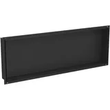 Mexen Einbauregal ohne Kragen 90x30 cm aus Edelstahl X-Wall-NR - Schwarz - 1971903010