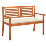 vidaXL Gartenbank 120 x 19 x 89 cm Eukalyptus