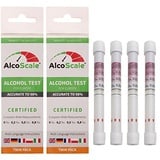 POWERHAUS24 AlcoScale - 4 Alkoholtester für Europa (DE, FR, IT, GB, PL) - 2 x Twin Pack