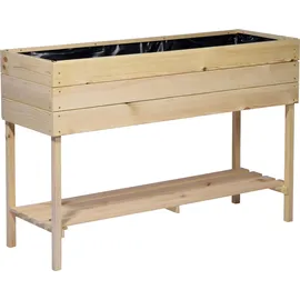 Dobar Hochbeet XL 117 x 40 x 78 cm Natur