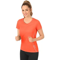 T-Shirt TRIGEMA "TRIGEMA Sportshirt COOLMAX", Damen, Gr. XXL, rot (powerrot), 100% Polyester (recycelt), sportlich, Kurzarm, Shirts