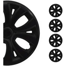 Omac 4X Radkappen Radzierblenden Radblenden 14" Zoll Stahlfelgen Glänzend Schwarz-Schwarz