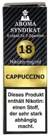 Cappuccino 10ml 18mg NicSalt Liquid by Aroma Syndikat
