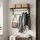 Tectake Wandgarderobe Westwood 66 x 30 x 27 cm Braun