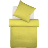 fleuresse Bettwäsche Colours, 100% Baumwolle, 2 teilig, Uni-Mako-Satin, superweich, atmungsaktiv, hochwertige Reißverschlüsse grün