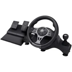 Trust Gaming GXT289 Movi Racing Wheel Rennlenkrad mit Vibrationsfeedback und Pedalen für ein echtes Fahrerlebnis