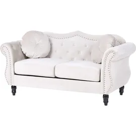 Beliani Sofa Set 5-sitzer Skien Samtstoff Hellbeige