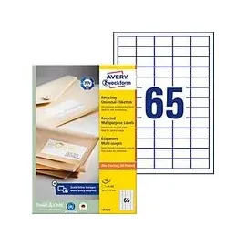 Avery Zweckform Universaletiketten LR3666 Weiß 38 x 21,2 mm 100 Blatt 6500 St.